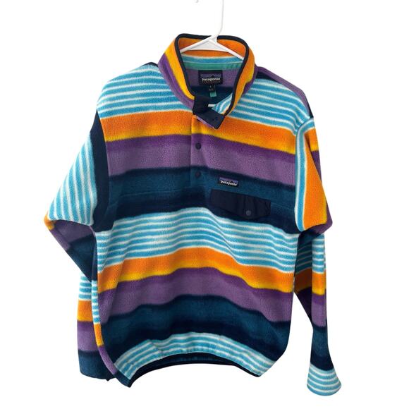 Patagonia Other - Patagonia Men's Synchilla Fleece Pullover Fitz Stripe Cabincore Size Small
